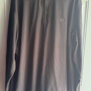 Chaps Black and Red Quarter-Zip Pullover 3XLT